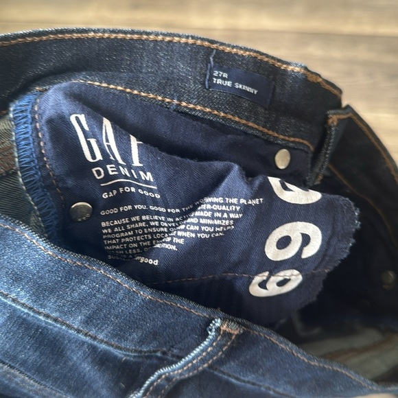 Gap denim true skinny 27 regular free bonus black pair same size - Picture 6 of 14